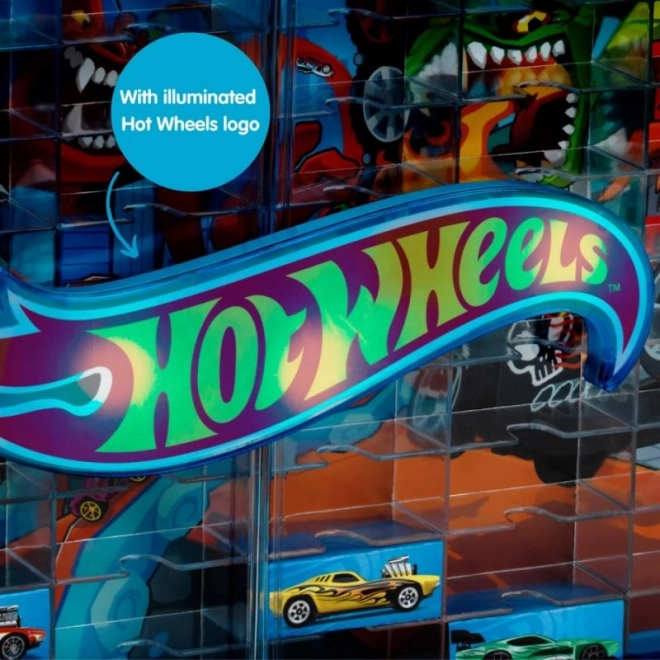 Hot Wheels gyűjtői vitrin világítással