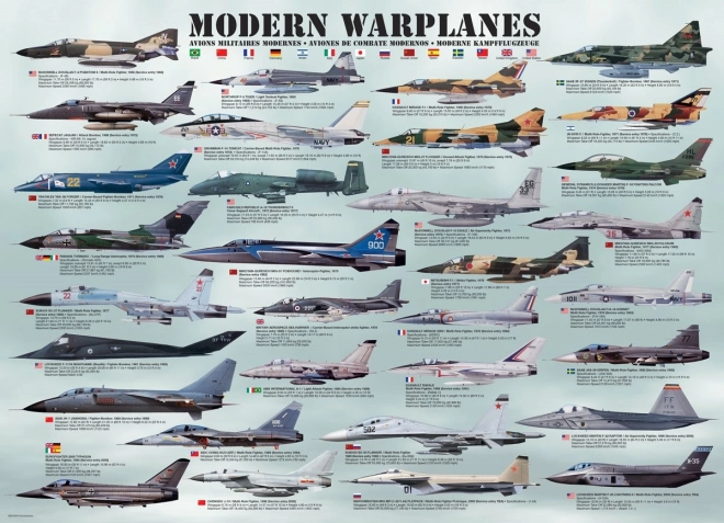 Eurographics puzzle Modern harci repülőgépek 1000 darab
