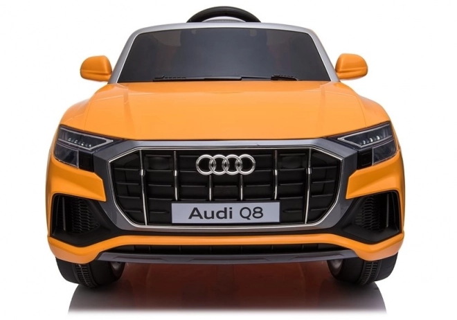 Sárga lakkozott Audi Q8 gyerek elektromos autó