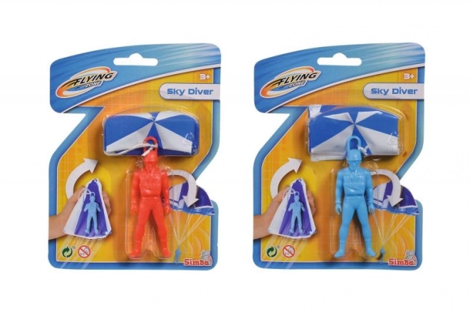 Ejtőernyős figura 11 cm ejtőernyővel