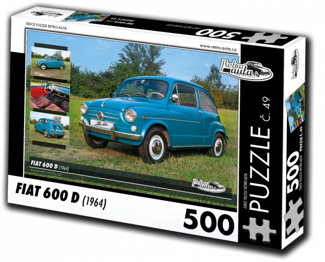 Retro-autók puzzle Fiat 600 D (1964)