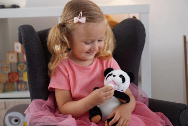 Interaktív panda üveggel