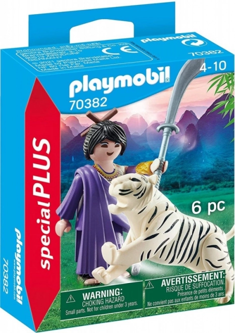 Playmobil különleges plusz ázsiai harcos tigrissel