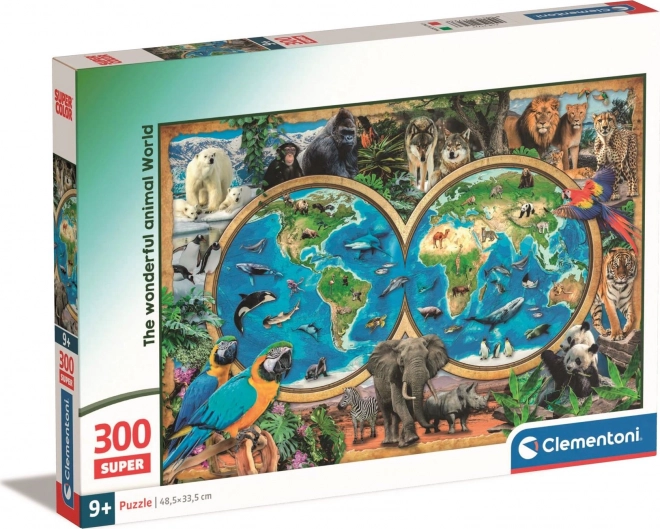 Clementoni puzzle csodálatos állatvilág 300 darabos