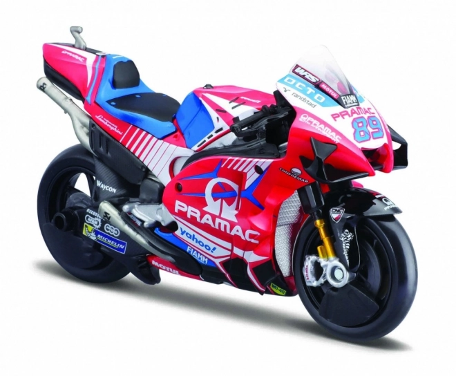 Ducati Pramac versenymotor fém modell 1:18