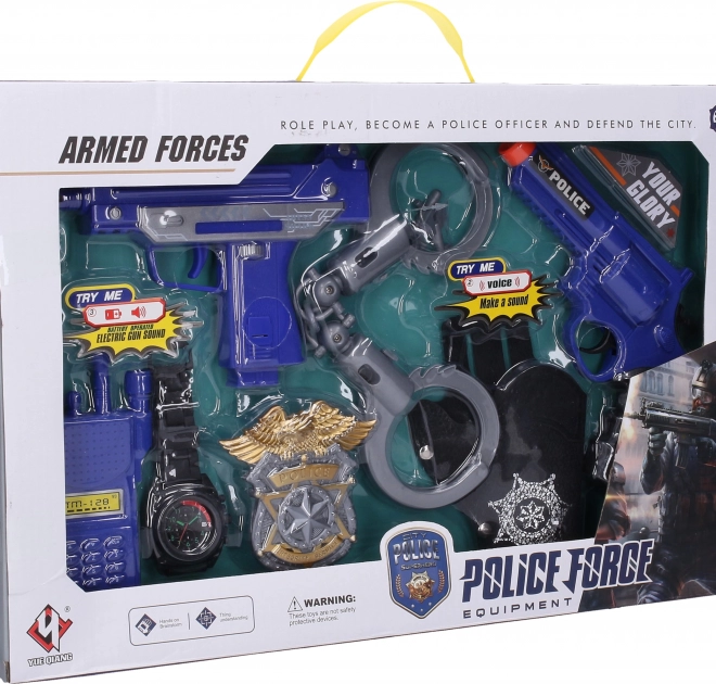 Rendőrségi játék fegyverkészlet 18 cm