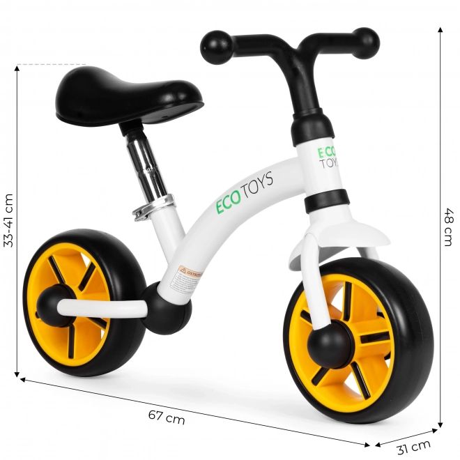 Gyerek futóbicikli fekete EVA kerekekkel - Ecotoys
