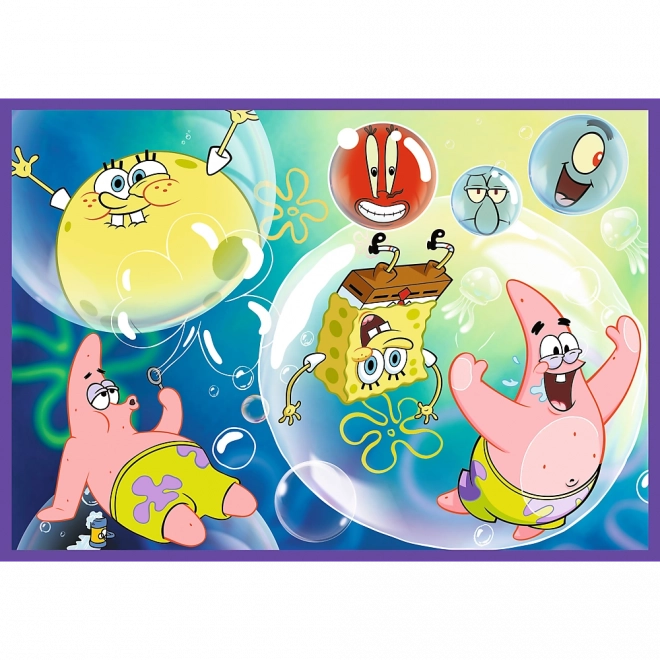 Puzzle 4x250 Őrült világ Sponge Bob