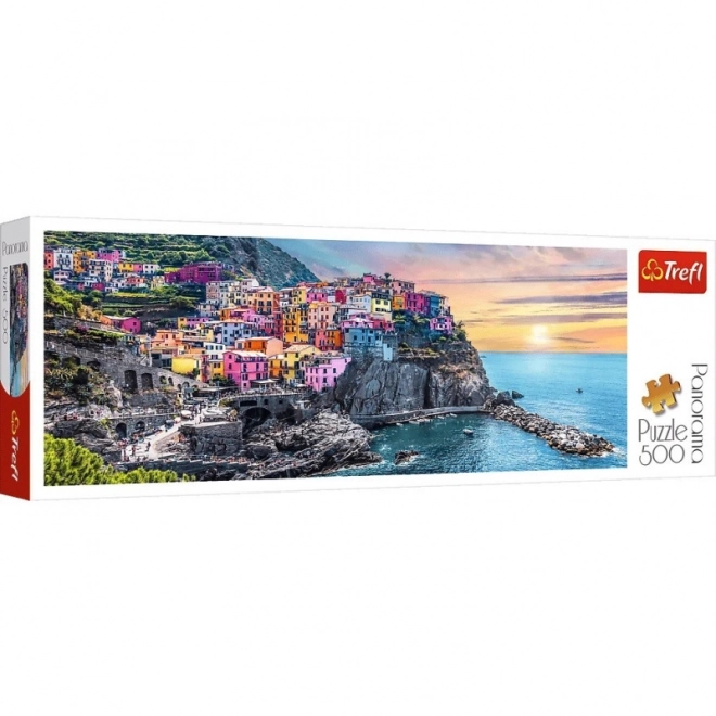 Panoráma puzzle 500 darabos - Vernazza naplementében