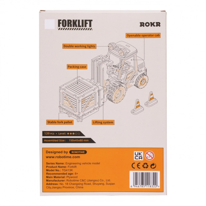 Robotime fa 3D puzzle targoncával