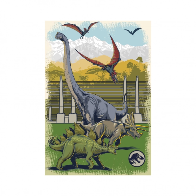 Dino puzzle Jura világ 48 darabos