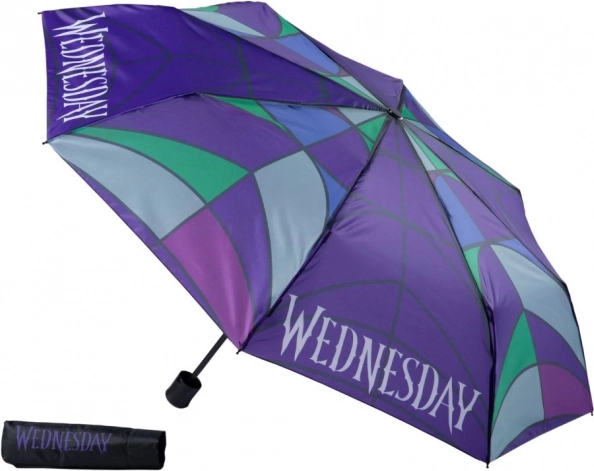 Összecsukható esernyő Wednesday mintával