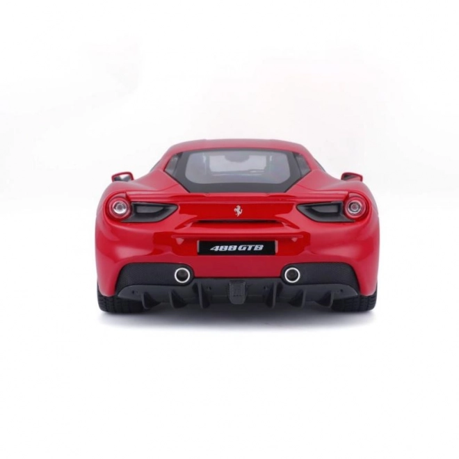 Fém autó modell Ferrari 488 GTB piros