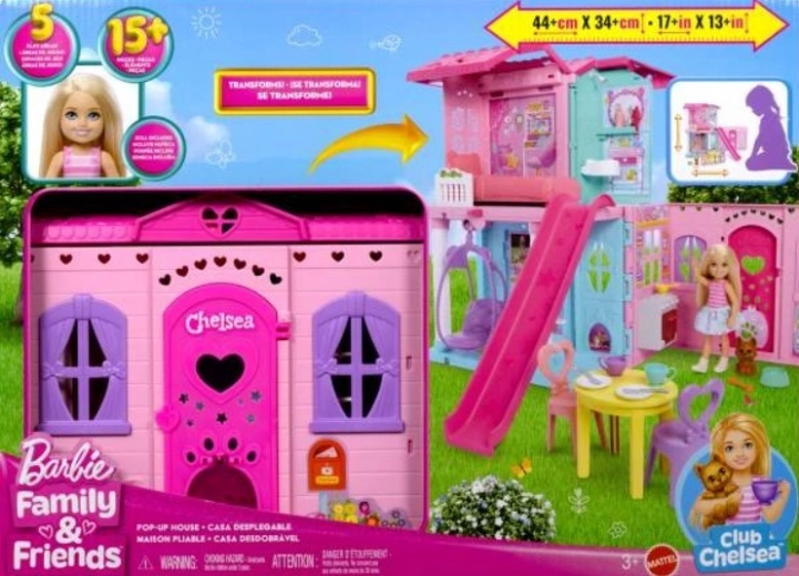 barbie összecsukható házikó chelsea babához