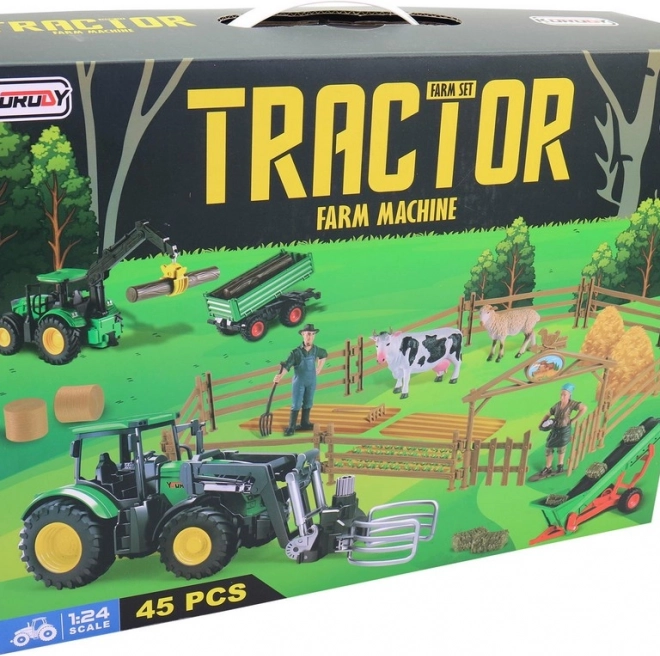 Traktor Farmával és Kiegészítőkkel Gyerekeknek