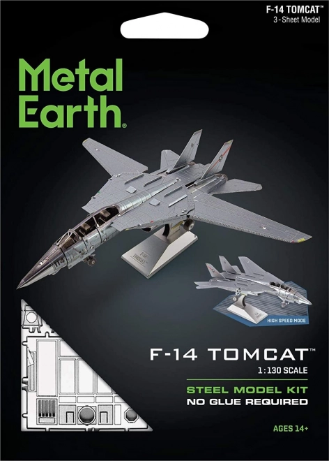 Fém Earth 3D Puzzle F-14 Tomcat Vadászgép