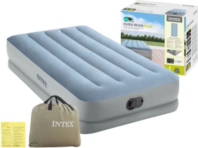 Felfújható egyszemélyes ágy 191 × 99 × 36 cm beépített USB elektromos pumpával Intex