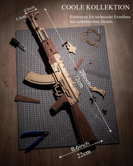 RoboTime 3D fa mechanikus kirakós AK-47