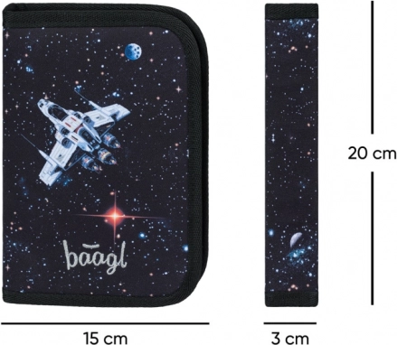Iskolai szett BAAGL: Zippy Plus Pixel Space - iskolatáska, tolltartó, zsák