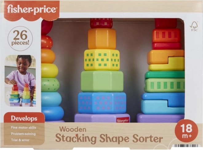 Fisher-Price fa torony formákkal