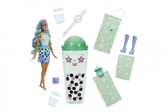 Barbie Pop Reveal zöld tea buboréktea illatú baba