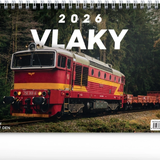 Asztali naptár Vonatok 2026