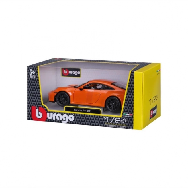 Bburago 1:24 Plus Porsche 911 GT3 narancssárga modellautó