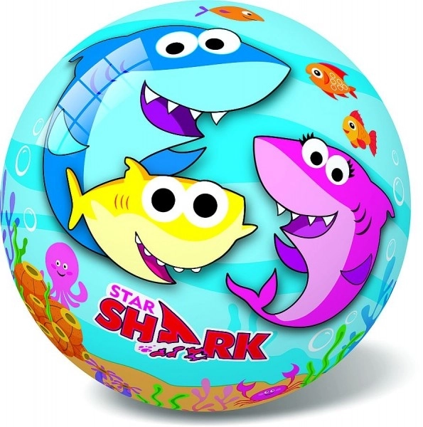 Felfújt Baby Shark labda 14 cm hálóban