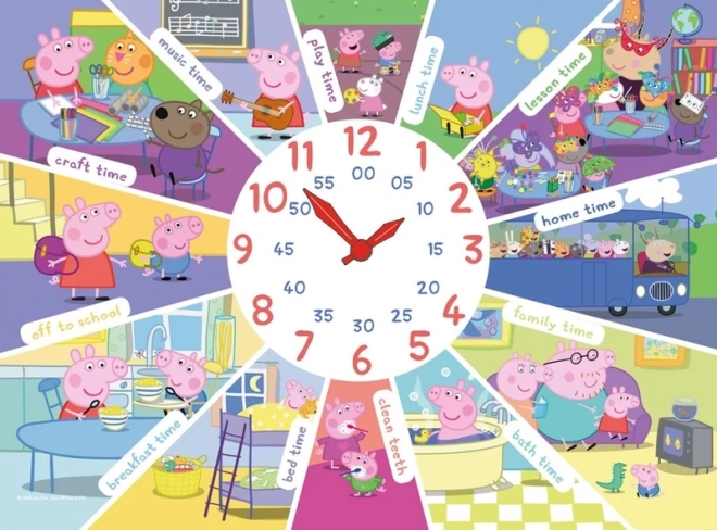 Peppa Malac Órás Puzzle XL 60 darabos