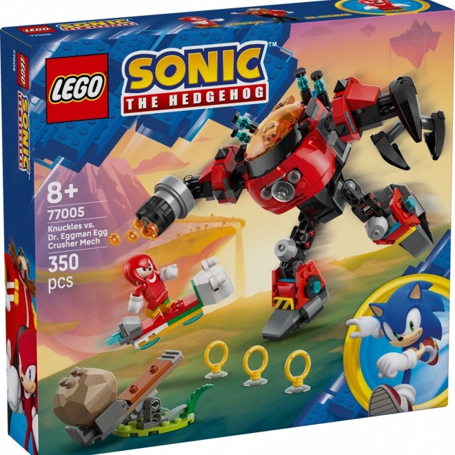 Sonic Knuckles kockák Dr. Eggman ellen az Egg Crusher Mech-ben