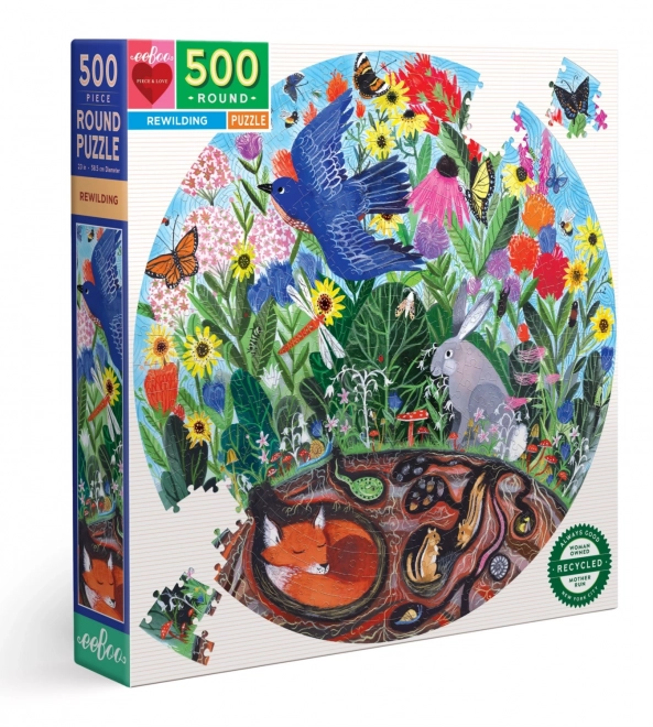 Kerek Puzzle Vadon Élővilág 500 Darabos