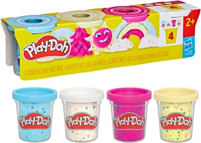 Play-Doh készlet poharakkal és konfettikkel