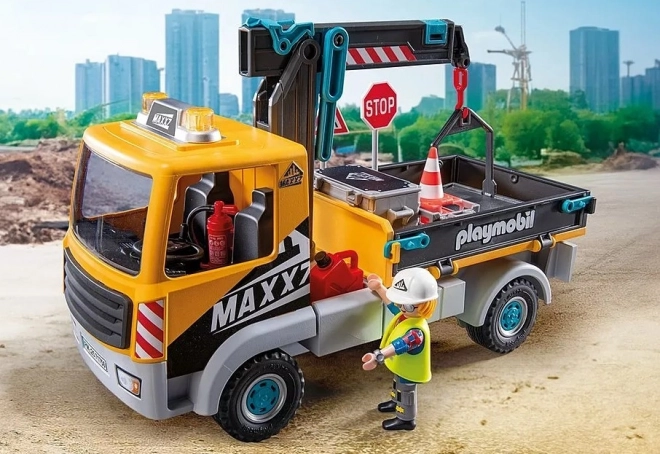 Playmobil Építkezési teherautó daruval