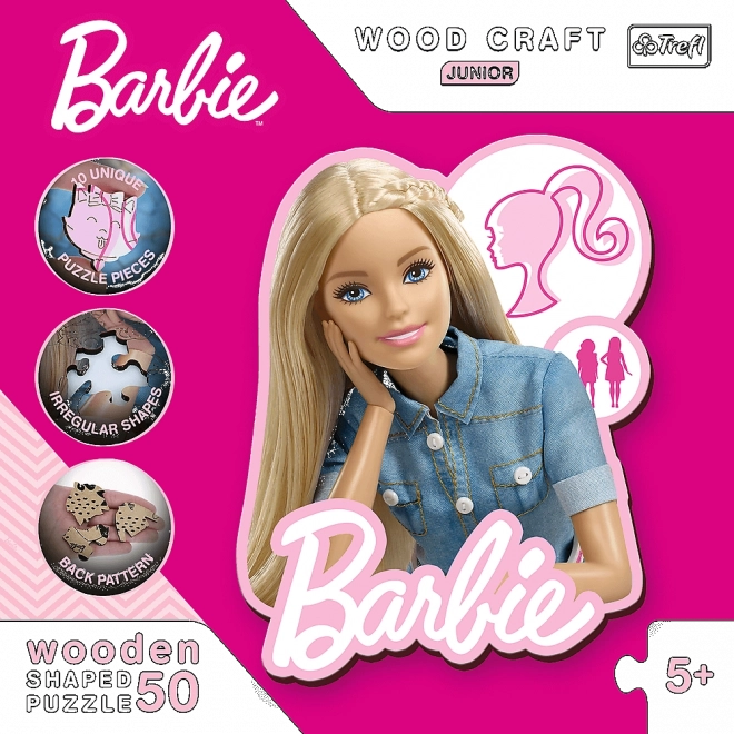 Wood Craft Junior puzzle - Barbie kép 50 darabból