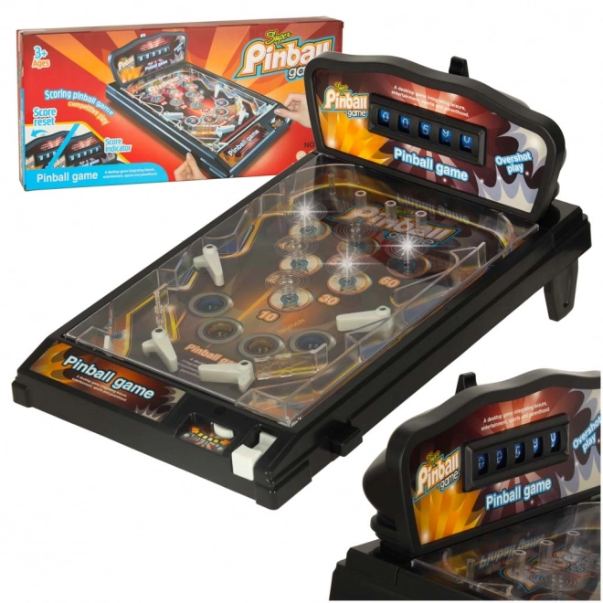 Pinball Flipper Fekete Játék Csodálatos Fényekkel és Hangokkal