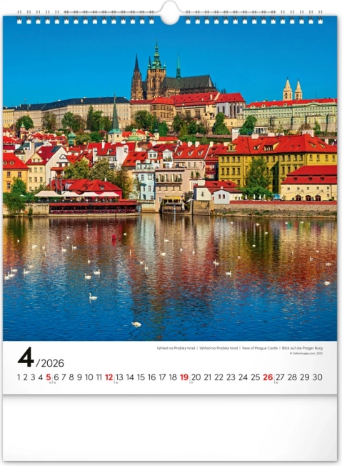 2026-os Prága fali naptár