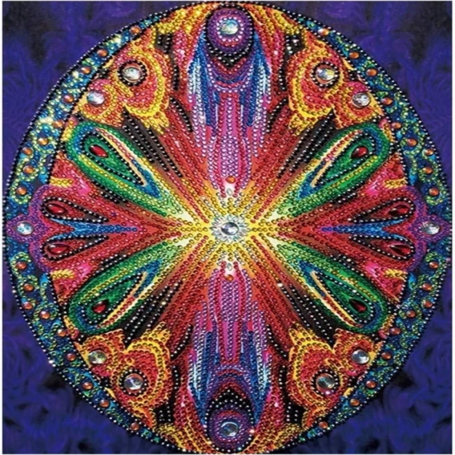 7D gyémántfestés mandala kör 30 × 30 cm