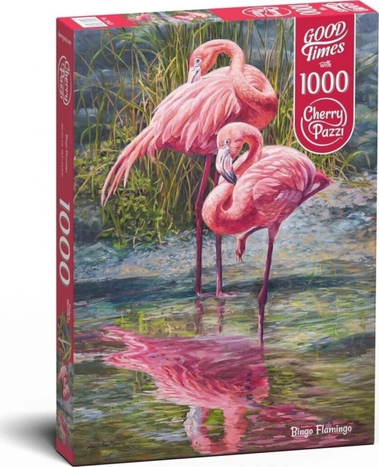 Piros puzzle flamingók 1000 darabos