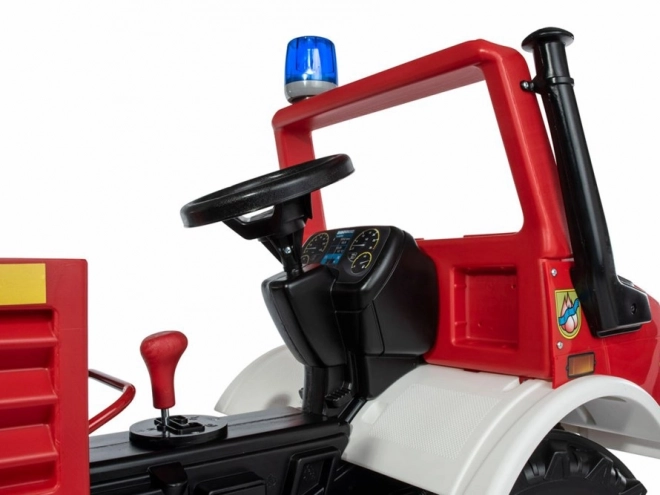 Gyermek tűzoltóautó Mercedes Unimog pedálos
