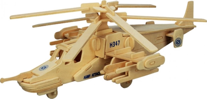 3D fa puzzle helikopter