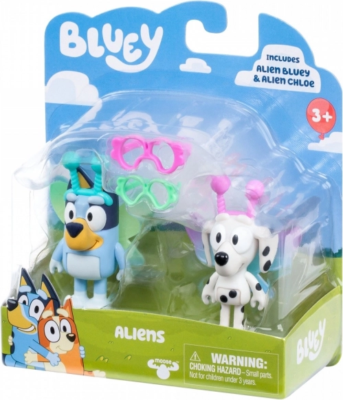 Bluey figurákok kettes csomag Baby Bluey és Chloe