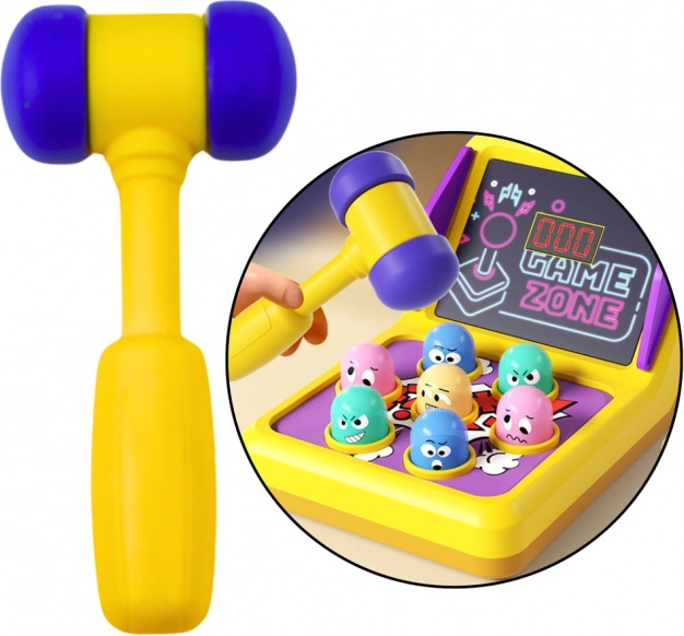 Ügyességi Játék Whack A Mole Automata Kalapáccsal, Fényekkel és Hangokkal
