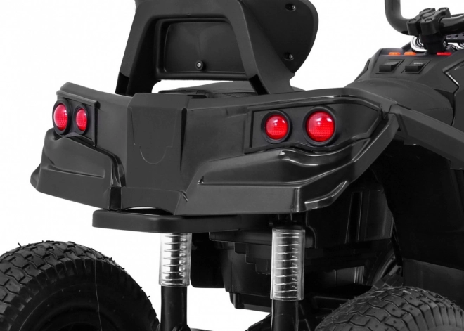 Gyermek négykerekű ATV Air akkumulációs quad Fekete + felfújható kerekek + MP3 rádió + lassú indítás