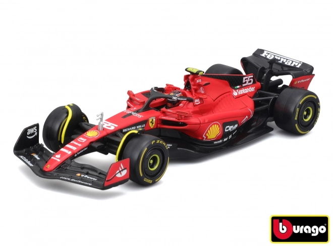 Fém Ferrari F1 Carlos Sainz pilóta figurával