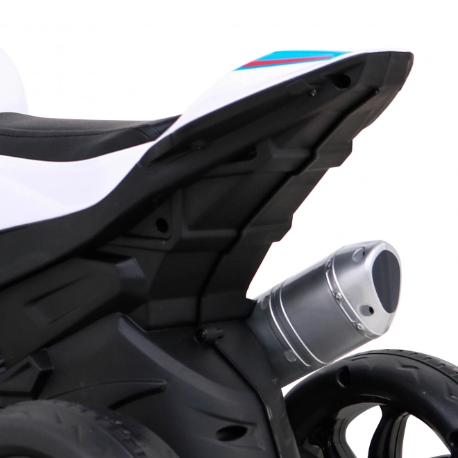 BMW HP4 Gyerekeknek elektromos motor kék + 3 kerék + LED + MP3 USB + Eco bőr