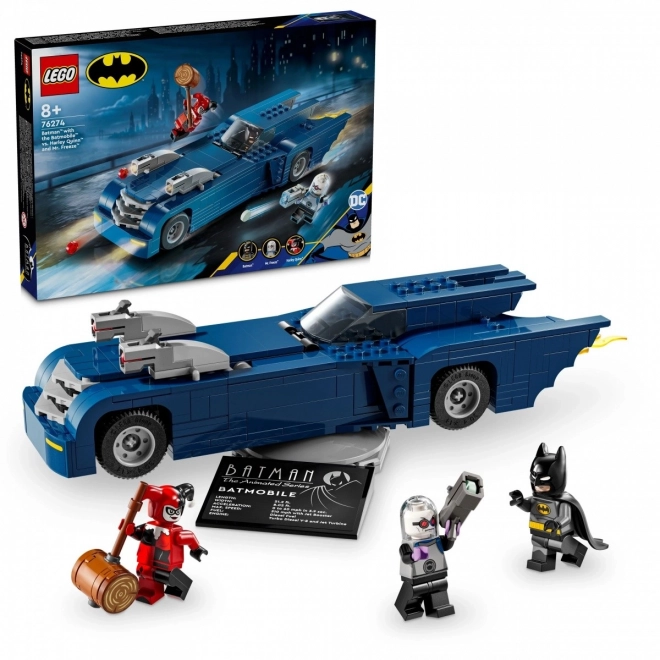 Batman és Batmobil a Harley Quinn és Mr. Freeze ellen