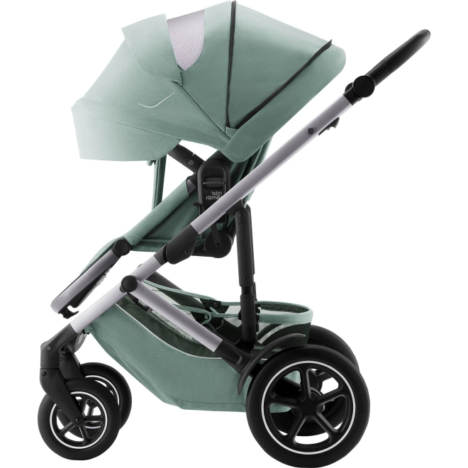 Gyermek babakocsi szett Smile 5Z + mózeskosár + autósülés Baby-Safe Pro Style, Jade Green