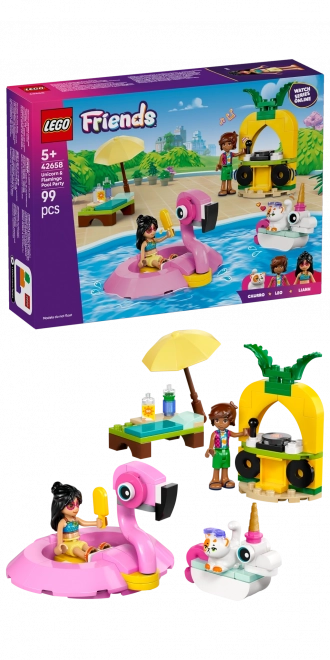Lego Friends Szórakozás az egyszarvús és flamingós medencénél