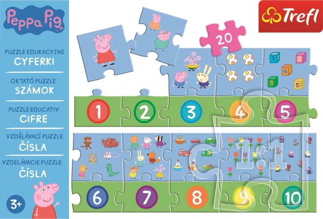 Peppa malac oktató puzzle: számok