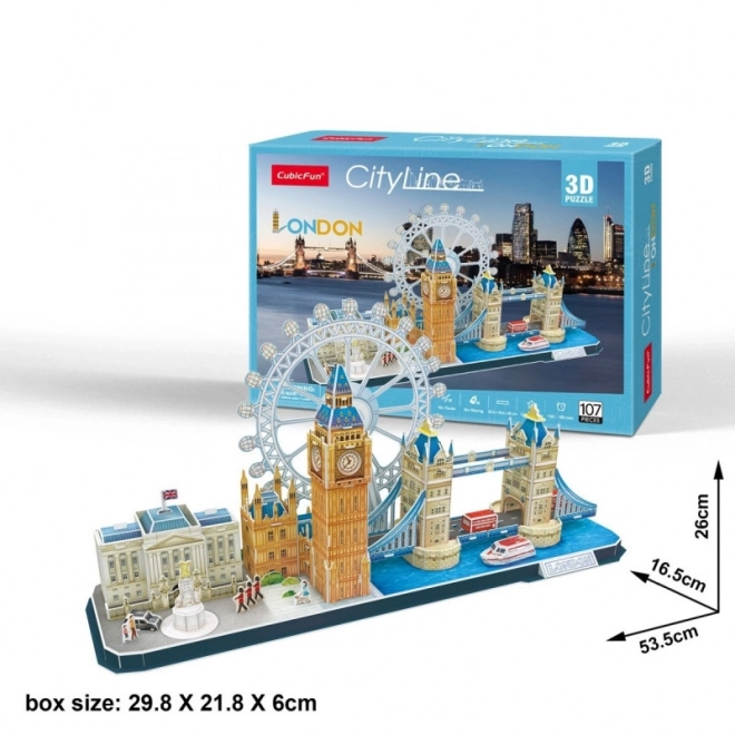 3D városvonal puzzle - London